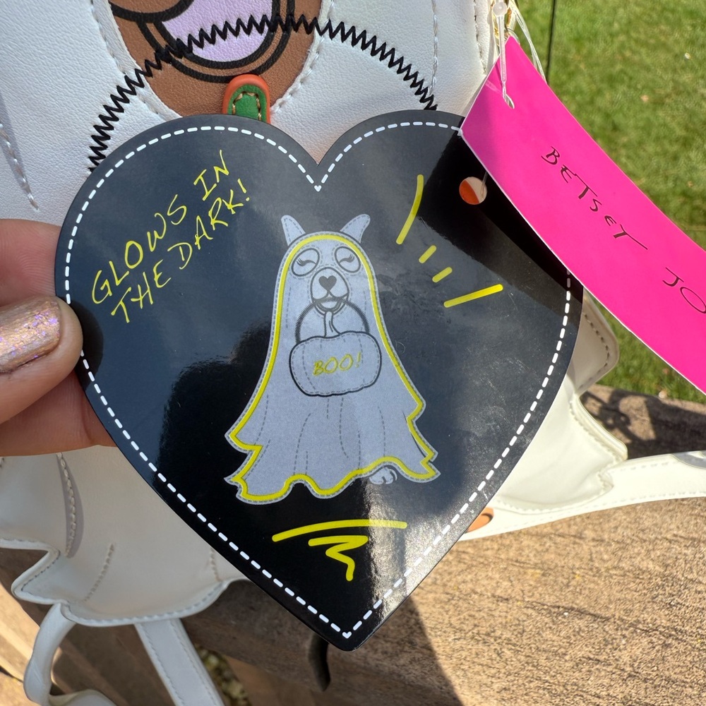 Betsey Johnson White Backpack with Playful Glow Design - Picture 3 of 6